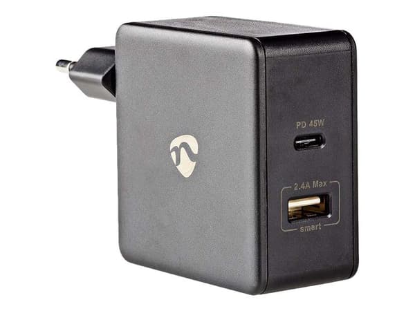 Nedis WCPD45W100BK, Sisätila, USB, Musta
