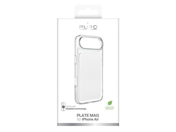 Puro Plate Mag Case iPhone 17 Air MagSafe - vit