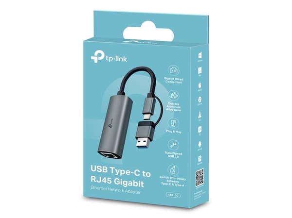 USB-adapter TP-Link UE310C USB-C til RJ-45 (sølv) (UE310C)