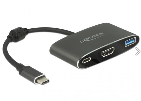 DeLOCK - Ekstern videoadapter - VL101 - USB-C 3.1 - HDMI - grå - detailsalg