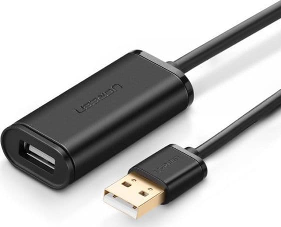 Ugreen 10321, 10 m, USB A, USB A, USB 2.0, Svart
