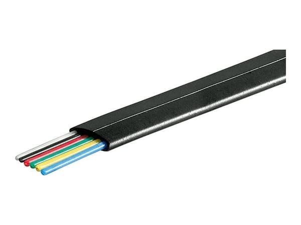 DELTACO MD-15S - Mengdetelefonkabel - flat - svart