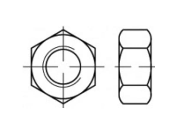 TOOLCRAFT sekskantmutter 175 mm 83934 stål (1 stk.)