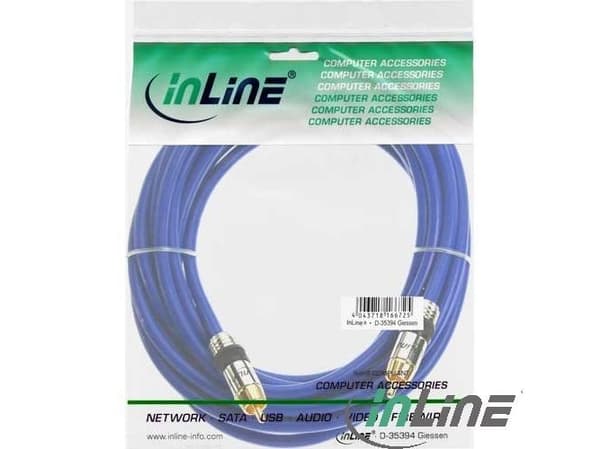 InLine 89410P, RCA, Hanstik, RCA, Hanstik, 10 m, Blå