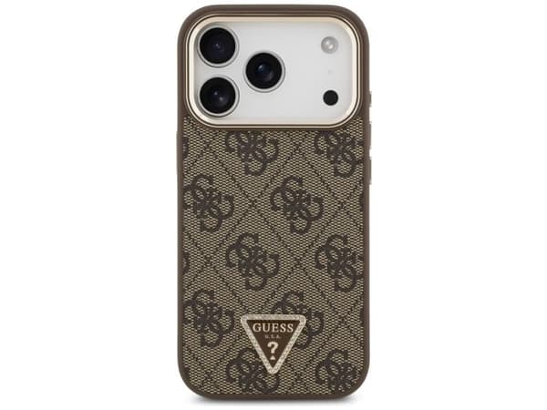 Guess 4G Triangle Logo MagSafe Case for iPhone 17 Pro / 18 Pro - Brown