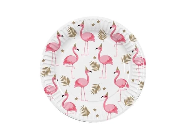Flamingo tallerkner, 23 cm