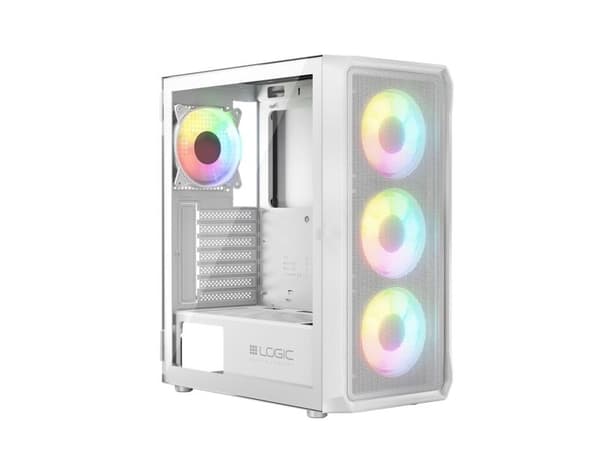 Logic Portos ARGB midi USB 3.0 chassi vit