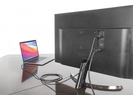 Manhattan 153591, 1 m, HDMI Type A (Standard), USB Type-C, Hankjønn, Hankjønn, Rett