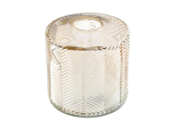 Gullfarget glassvase, 10 cm