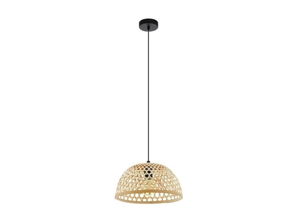 EGLO CLAVERDON pendellampe E27 Ø370 bambus