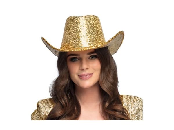 Guld paillet cowboyhat