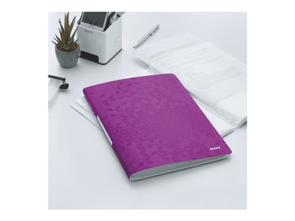 Näyttökirja Leitz WOW PP 20 taskua violetti - (10 kpl)