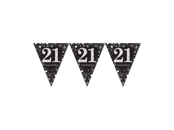 Vimpelguirlande 21 år Sparkling