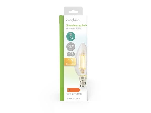 Nedis LBFE14C352, 4,5 W, 42 W, E14, 470 lm, 15000 timer, Varm hvit