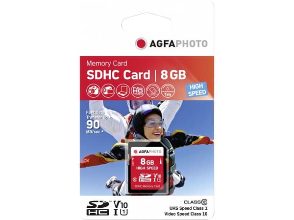 AgfaPhoto - Flashminnekort - 8 GB - Class 10 - SDHC