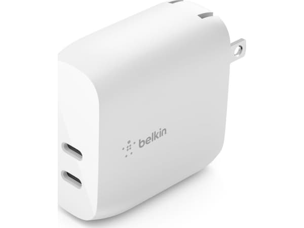 Belkin BoostCharge - Strömadapter - 40 Watt - PD 3.0, Fast Charge - 2 utdatakontakter (2 x USB-C)