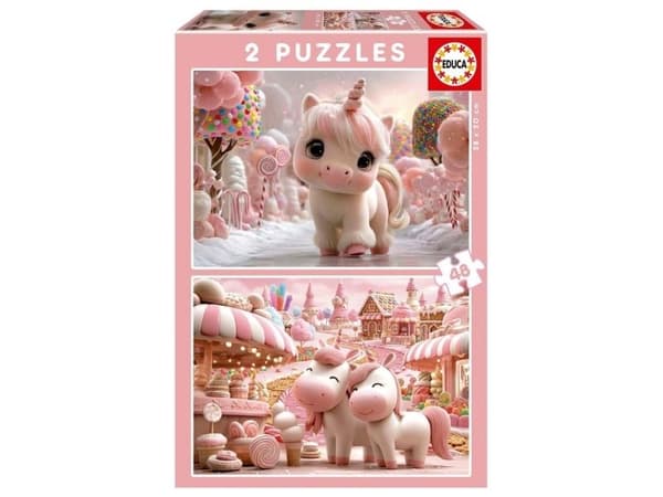 Educa 2x48 Sweet Unicorns