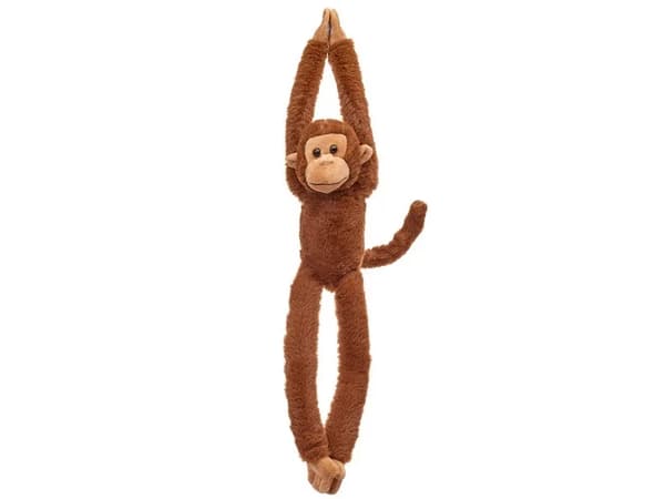 Hengende ape-maskott brun 40 cm