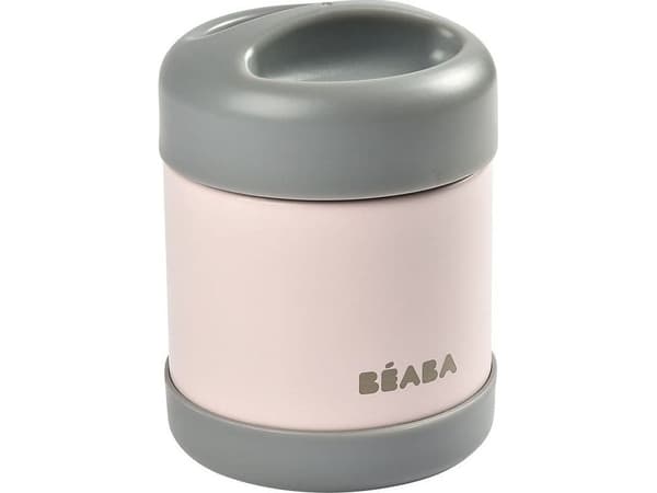 BEABA termomatskål 300 ml mørkegrå/lys rosa