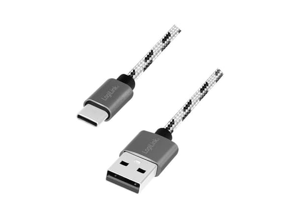 LogiLink CU0201, USB C, USB A, USB 2.0, 0,48 Gbit/s, Sort, Hvit