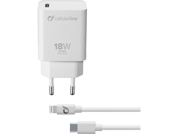 Cellularline ACHIPHKITC2LPD18WW, Sisätila, AC, Valkoinen