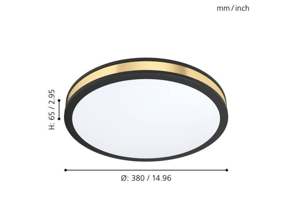 EGLO PESCAITO loftlampe sort/gull