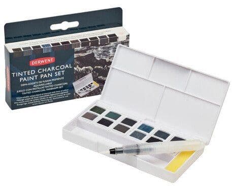 Derwent Tinted Charcoal Paint Pan-set