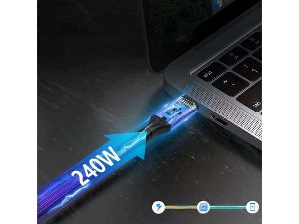 USB-kabel Wozinsky USB-C till USB-C 1,5 m svart