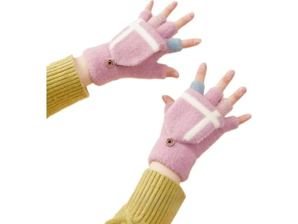 Vintertelefonhandskar för kvinnor/barn - Rosa