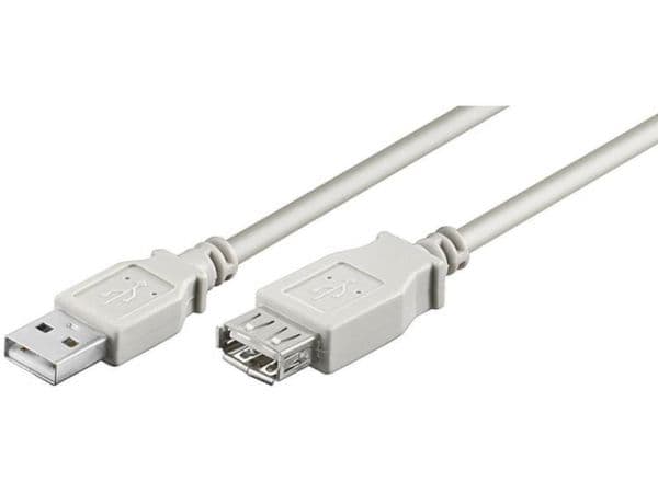 Goobay 68715, 1,8 m, USB A, USB A, USB 2.0, 0,48 Gbit/s, Grå