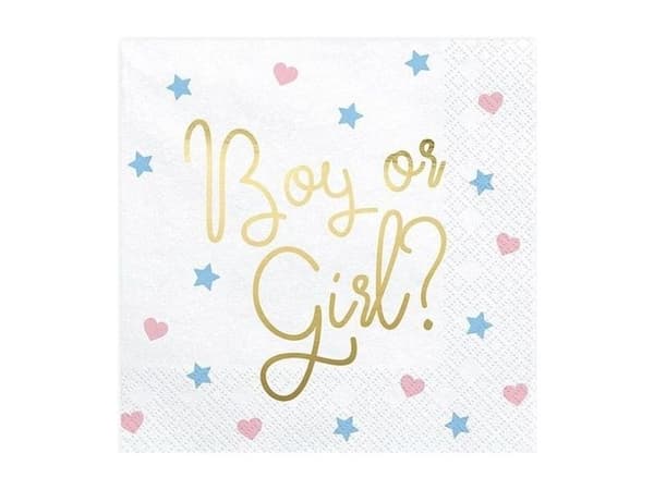 Boy or girl servietter, 20 stk