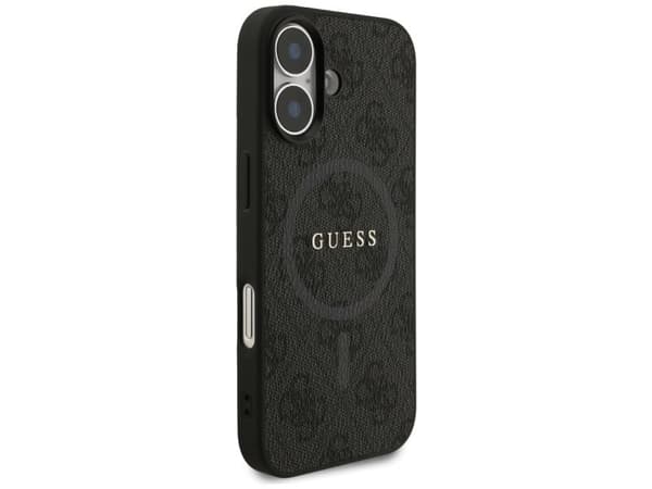 Hard Case Guess 4G Ring Classic Logo with MagSafe for Apple iPhone 17, Black