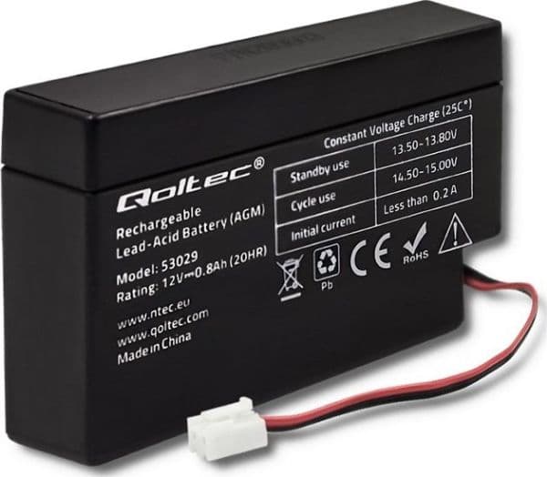 Qoltec - Batteri - blysyre - 800 mAh