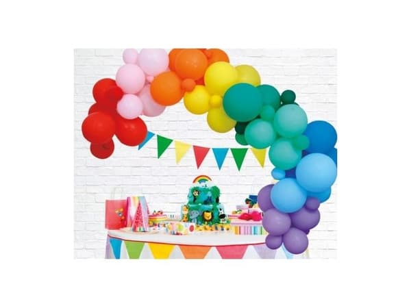 Ballon dekorationssæt, regnbue
