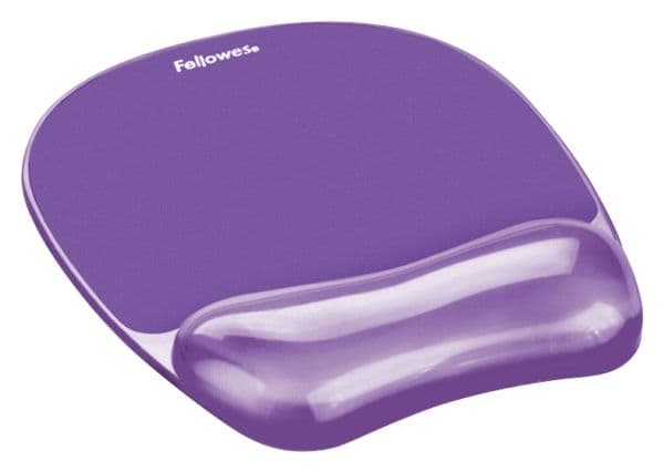 Fellowes Gel Crystal - Musematte med håndleddsstøtte - fiolett
