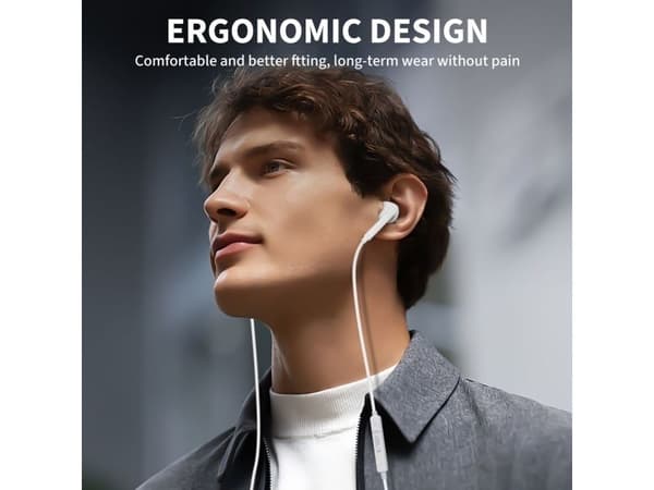 Tech-Protect Ultraboost Core G2 USB-C-hörlurar - vit