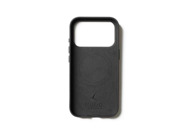 Mujjo plånboksfodral i läder till iPhone 17 Pro - Svart