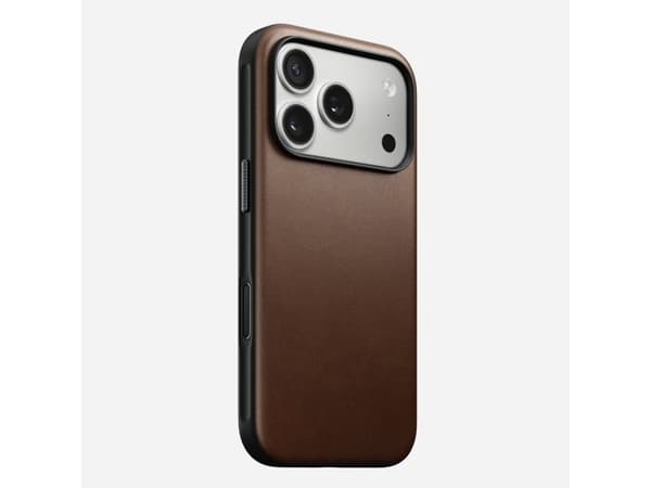 Dėklas Nomad Modern Odinis dėklas, ruda - iPhone 17 Pro