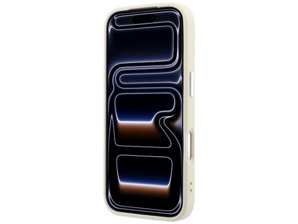 Etui Guess Grained Triangle Logo MagSafe do iPhone 18 Pro Max / 17 Pro Max bezowy