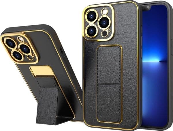 Nytt stand-etui til iPhone 12 med stativ - svart