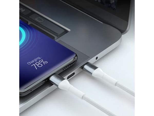Hurtel 3mk Hyper Cable N-SERIES USB-C til USB-C 2m PD 3.0 QC 3.0 20V/5A 100W hvit