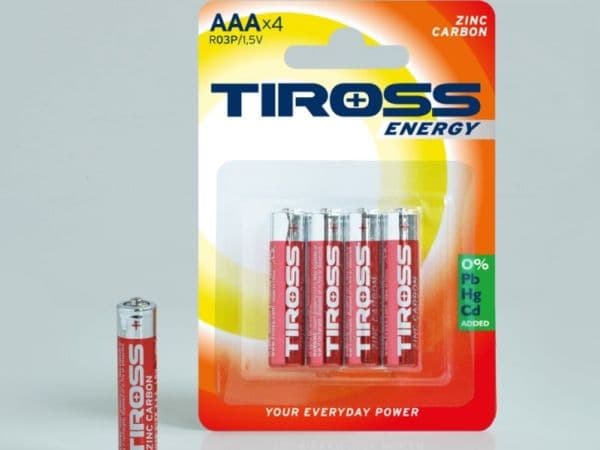 Tiross R06-batteri Tiross bl./4 stk
