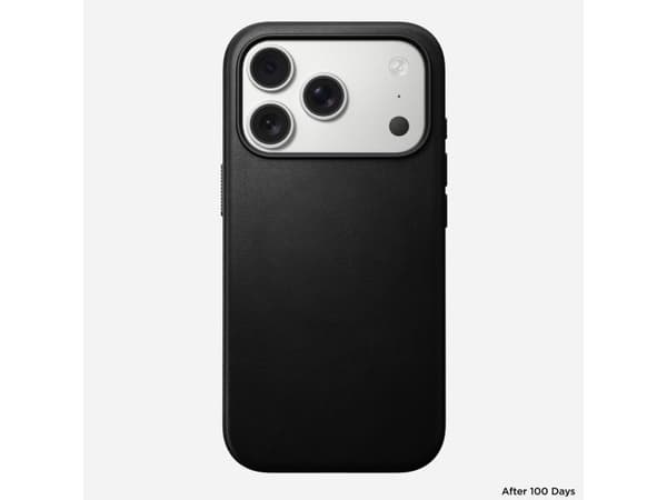 Case Nomad Modern Leather-etui, svart - iPhone 17 Pro