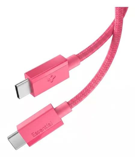 Spigen EB6010CC, 1 m, USB-C, USB-C, 0,48 Gbit/sek., Lyserød