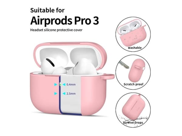 TECH-PROTECT SILICONE HOOK APPLE AIRPODS PRO 3 DUSTY PINK