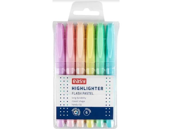 Easy Text marker, various colours, 6 pcs