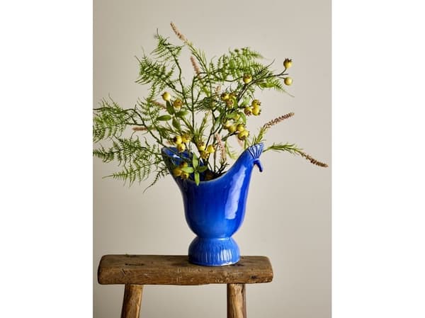 CREATIVE COLLECTION Wylie vas, blå, stengods
