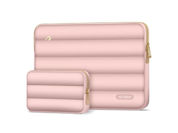 Tech-Protect Puffy 15-16" laptopveske – rosa