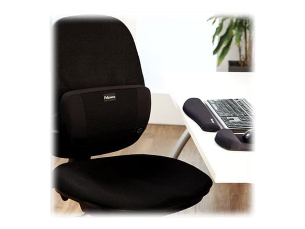 Fellowes PlushTouch - Musematte med håndleddsstøtte - svart
