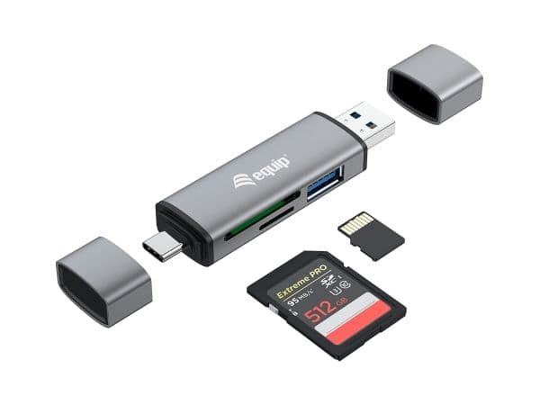 Kortläsare Equip USB 3.0 + USB-C för SD/MicroSD